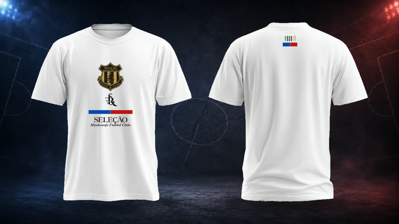 セレソン都城FC サポーターTシャツ ホワイトの前面・背面